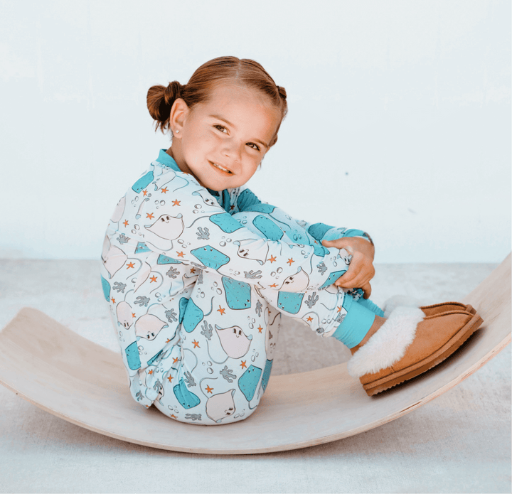 Resting Rays Stingray Kids PJ Two-Piece - Tuck &amp; Char Co.