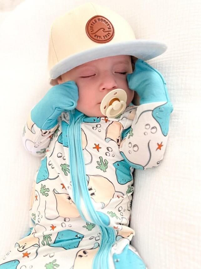 Resting Rays Stingray Kids PJ Zipper - Tuck &amp; Char Co.