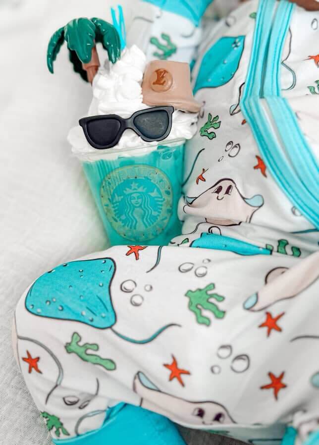 Resting Rays Stingray Kids PJ Zipper - Tuck &amp; Char Co.