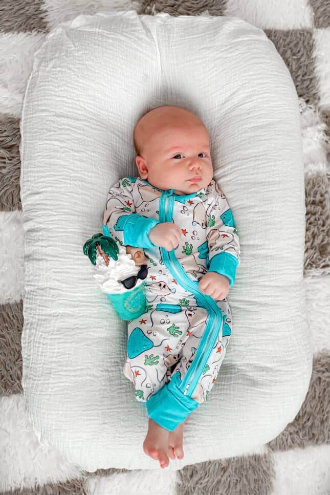 Resting Rays Stingray Kids PJ Zipper - Tuck &amp; Char Co.