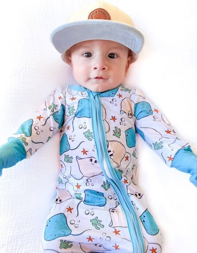 Resting Rays Stingray Kids PJ Zipper - Tuck &amp; Char Co.