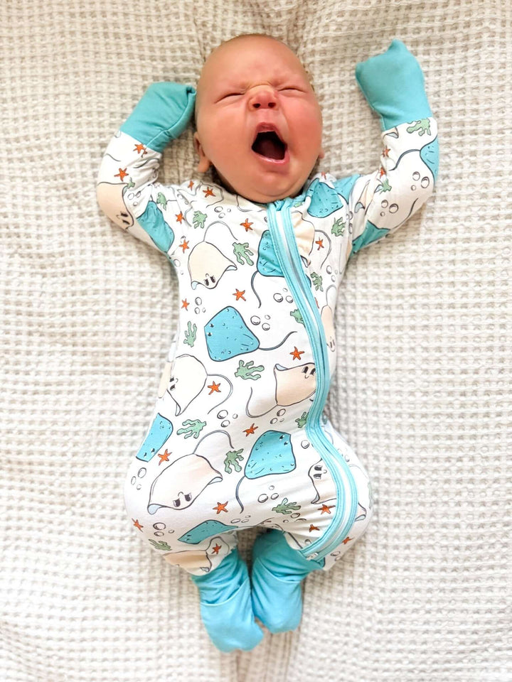 Resting Rays Stingray Kids PJ Zipper - Tuck &amp; Char Co.