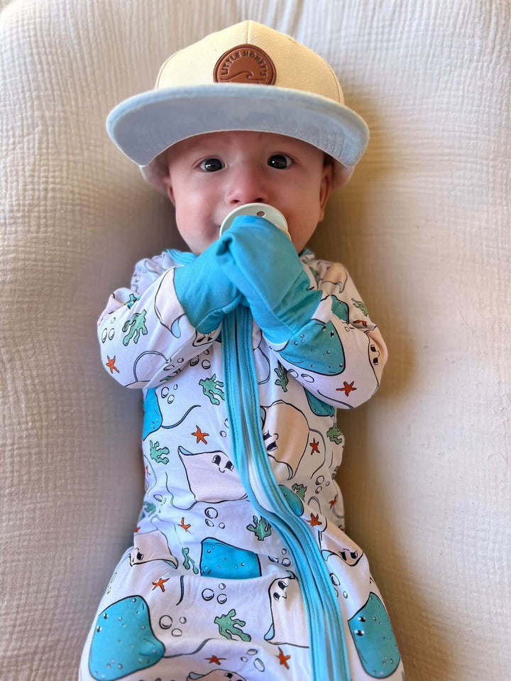Resting Rays Stingray Kids PJ Zipper - Tuck &amp; Char Co.