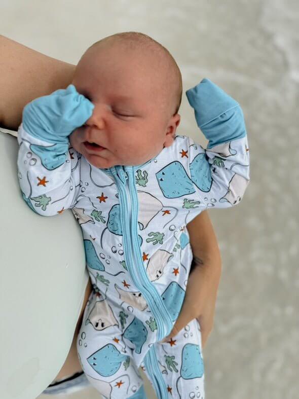 Resting Rays Stingray Kids PJ Zipper - Tuck &amp; Char Co.
