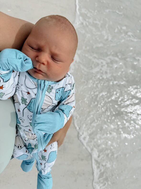Resting Rays Stingray Kids PJ Zipper - Tuck &amp; Char Co.