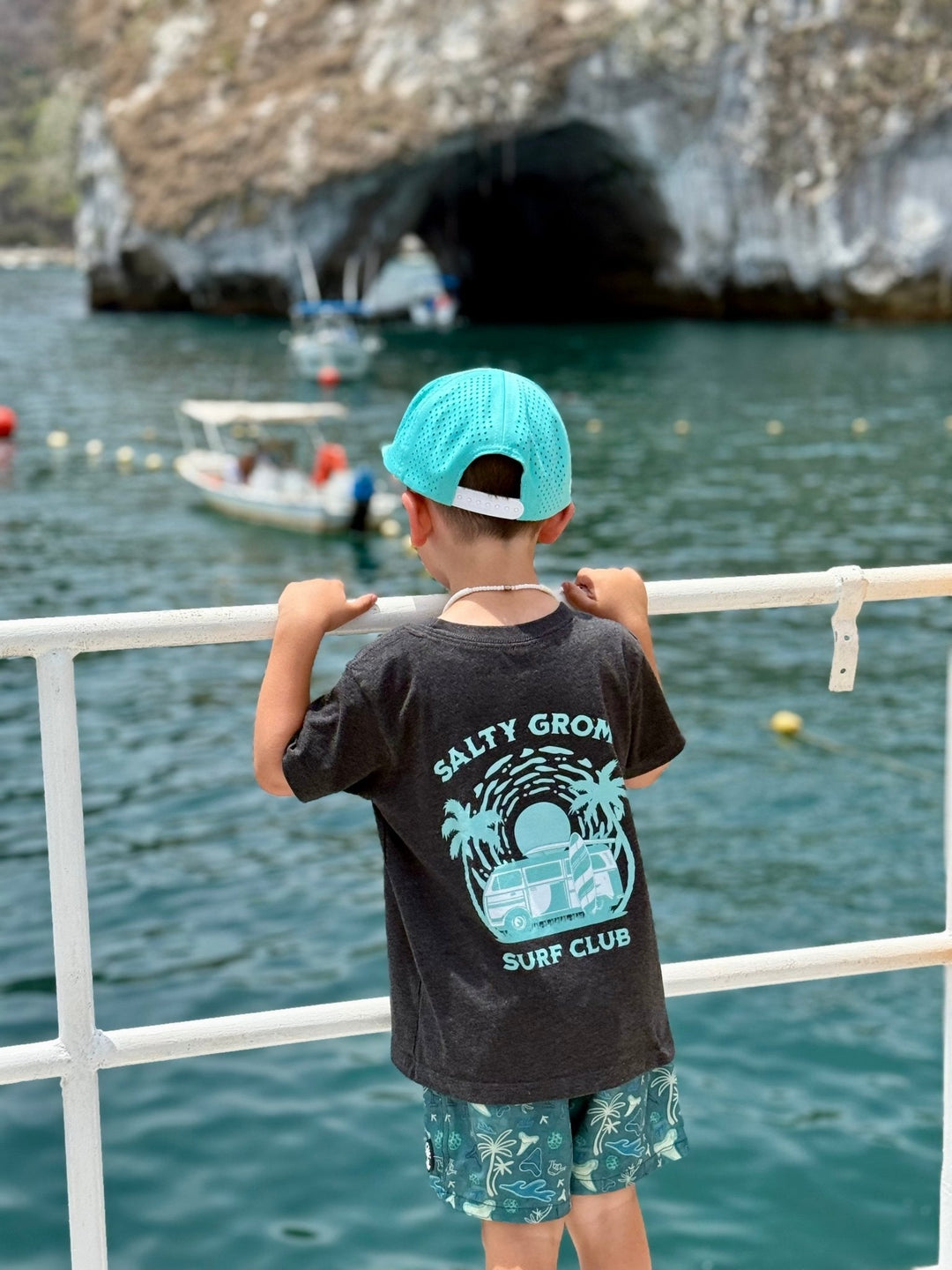 Salty Groms Surf Club T-Shirt - Tuck &amp; Char Co.