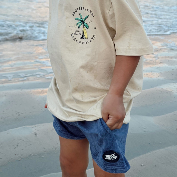 Shore Break Blue Acid Wash Shorts - Tuck &amp; Char Co.