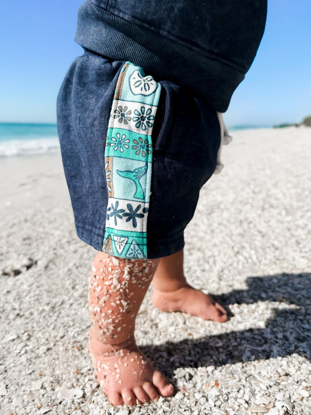Shorts – Boys Retro Coastal Surf Club (Blue) - Tuck & Char Co.