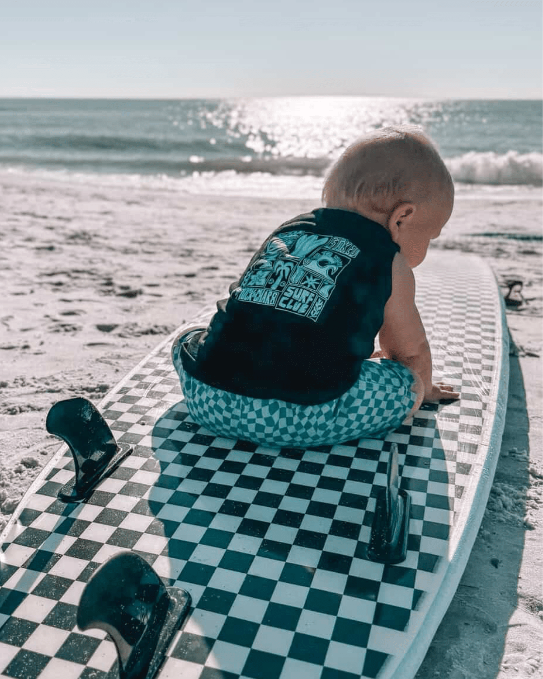 Surf Club Black Tank Top - Tuck &amp; Char Co.