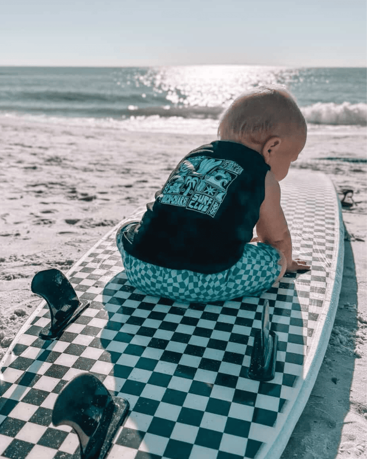 Surf Club Black Tank Top - Tuck &amp; Char Co.