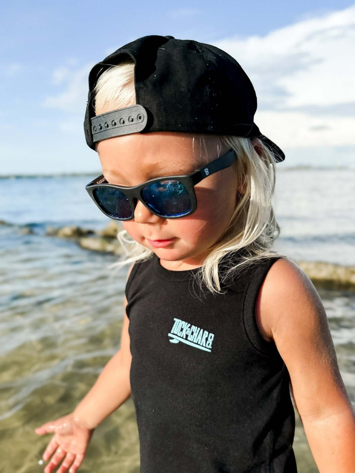 Surf Club Black Tank Top - Tuck &amp; Char Co.