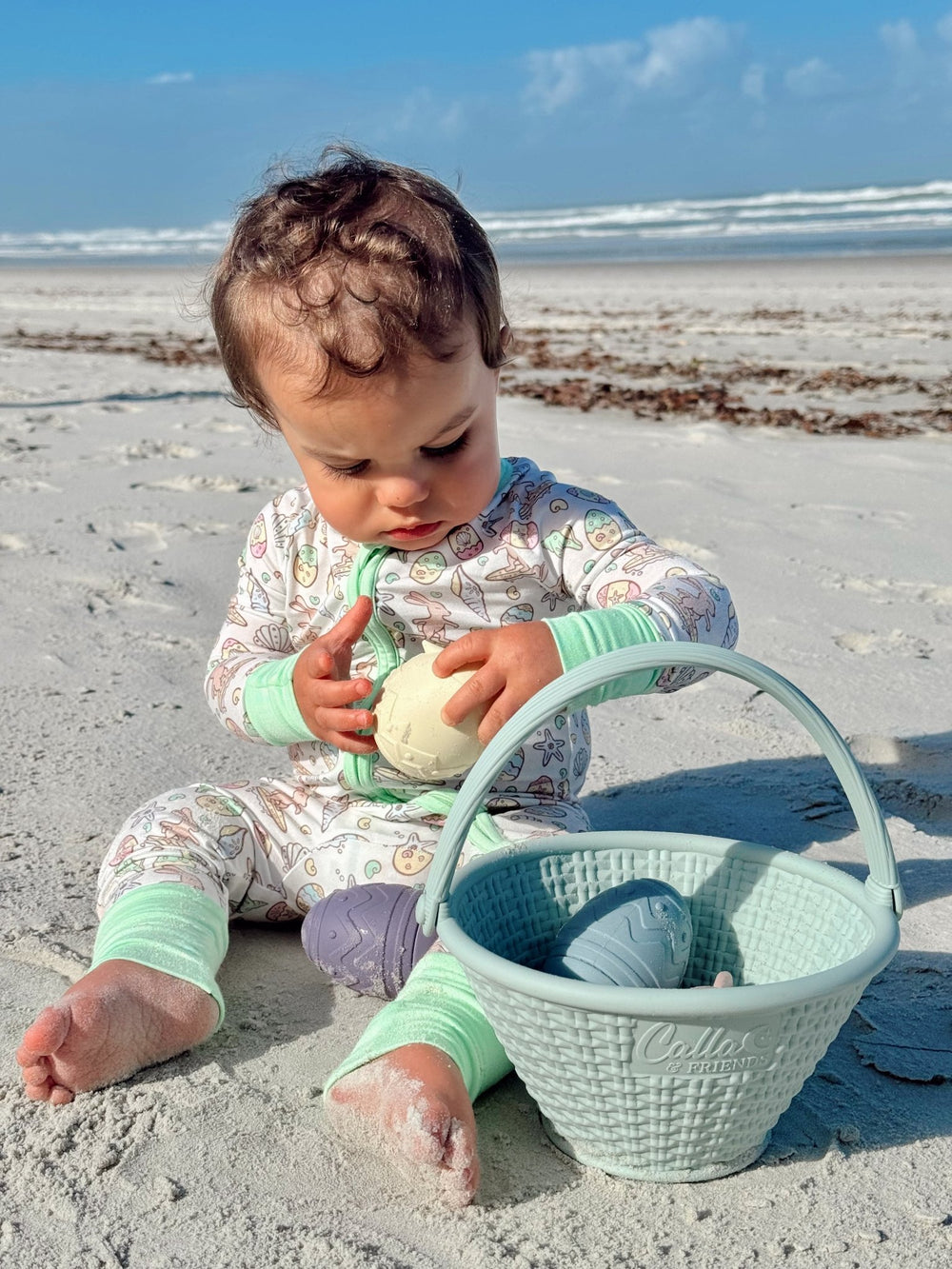 Surfing Bunnies Easter Zippy Pajamas - Tuck & Char Co.