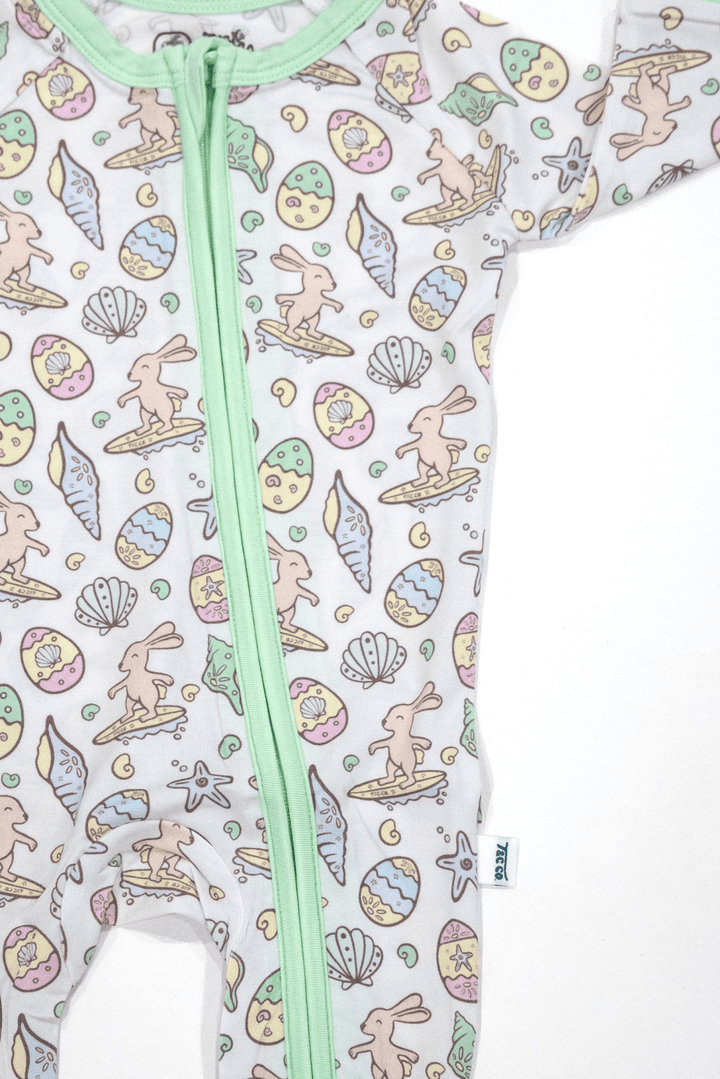 Surfing Bunnies Easter Zippy Pajamas - Tuck &amp; Char Co.