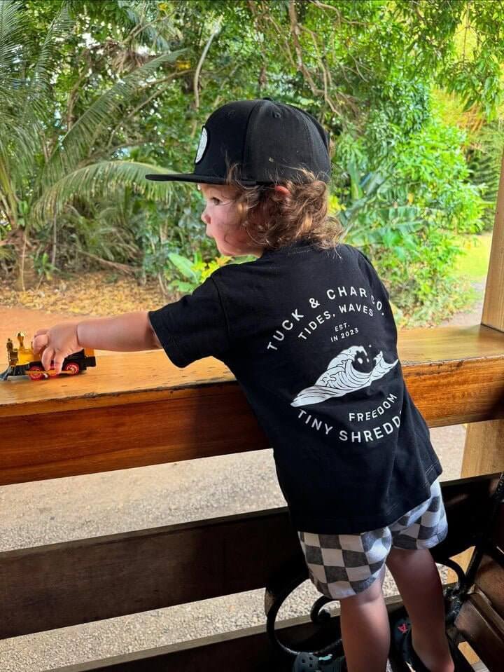Tiny Shredder Club Snapback- Black - Tuck &amp; Char Co.