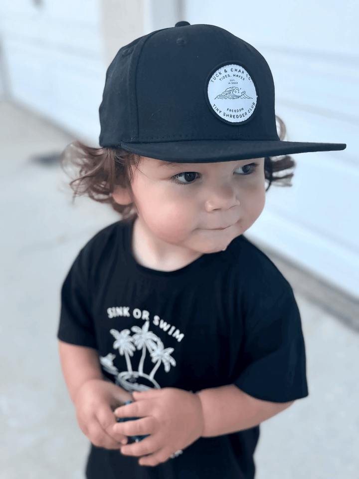 Tiny Shredder Club Snapback- Black - Tuck &amp; Char Co.