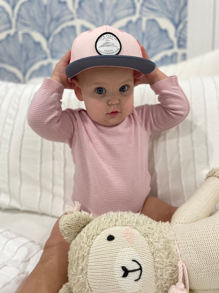 Tiny Shredder Club Snapback - Pink - Tuck &amp; Char Co.