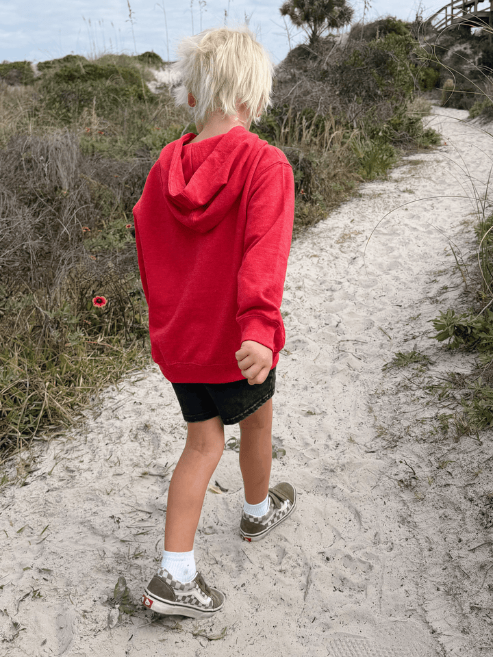 Waves Before Babes- Red Hoodie Sweatshirt - Tuck &amp; Char Co.