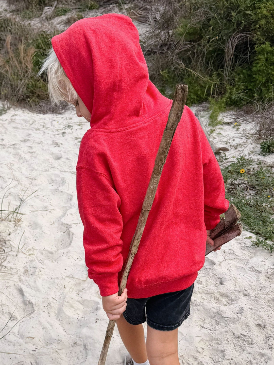 Waves Before Babes- Red Hoodie Sweatshirt - Tuck &amp; Char Co.