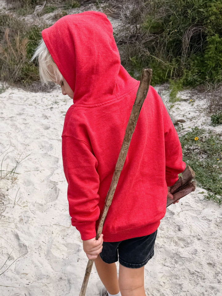 Waves Before Babes- Red Hoodie Sweatshirt - Tuck &amp; Char Co.