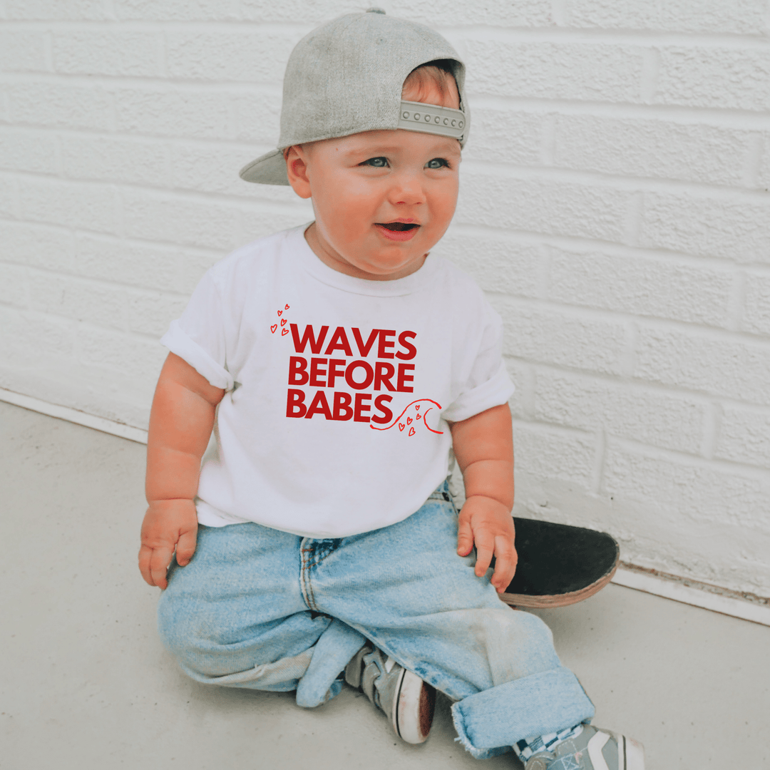 Waves Before Babes- T-Shirt - Tuck &amp; Char Co.