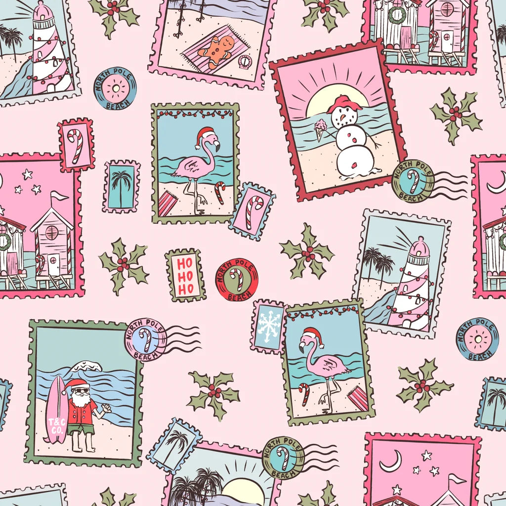 Pink Coastal Postcards