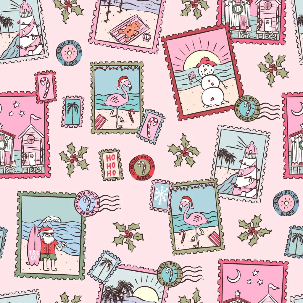 Pink Coastal Postcards